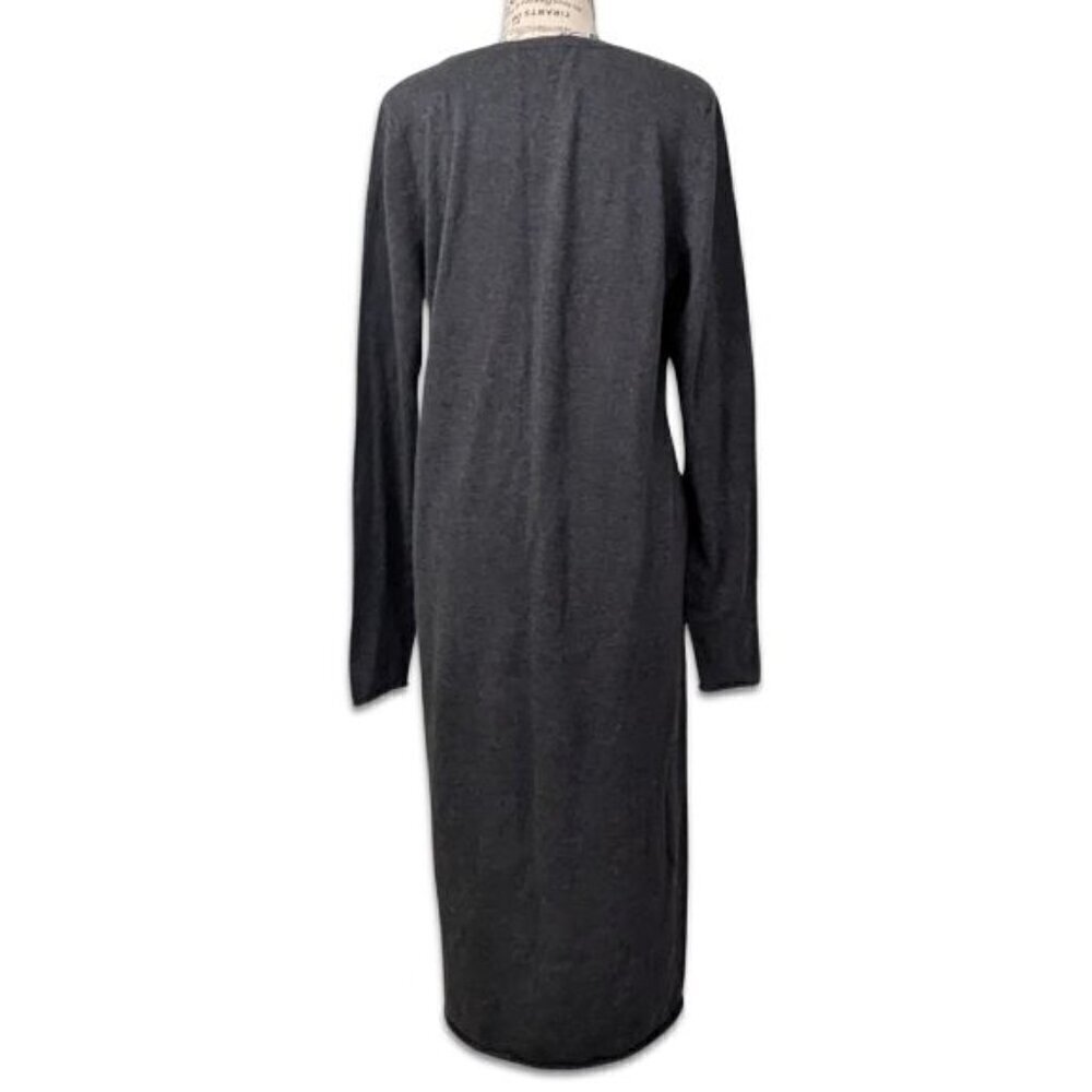 Something Navy Gray Knit Long Sleeve Sweater Dress M NEW Minimalist - Picture 3 of 8